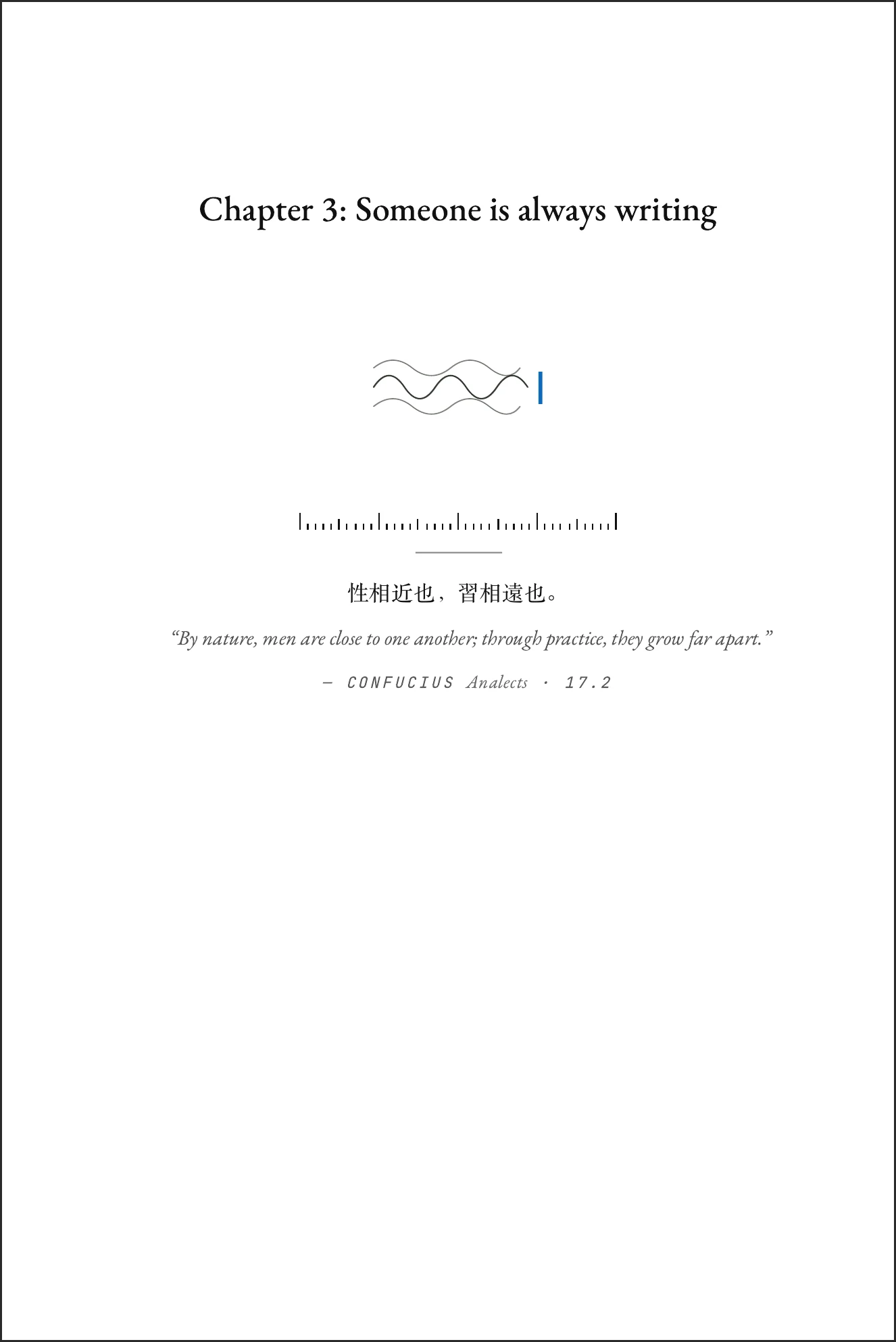 Image 3: Chapter 3 cover — Someone is always writing